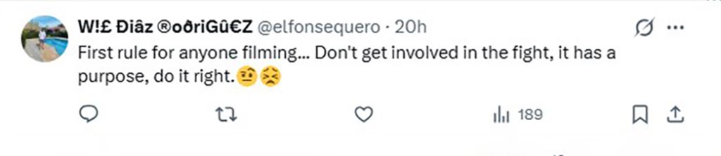 Social media comment on the post of A brawl broke out during a women's football match in Colombia as players threw punches and yanked hair after a dispute over a throw-in sparked chaos on the pitch.