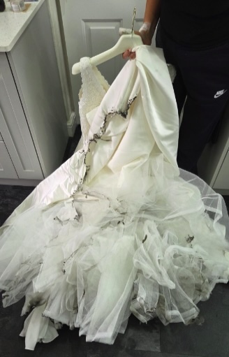 A British dad had his eyeball removed after a stranger's fingernail slashed his eye during a pool volleyball game on a family holiday in Mexico - leaving him blind in one eye.