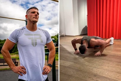 A British fitness coach has set a Guinness World Record by completing 29 explosive 180-degree plyometric push-ups in one minute, showcasing incredible strength and agility.