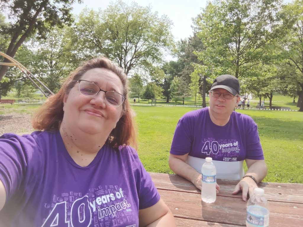 Husband and wife married for almost 25 years both diagnosed with the same rare cancer just four months apart - describing the experience of battling it together as surreal.