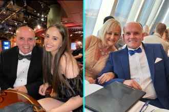 Stuart Hill suffered migraines for over 20 years before doctors found a brain tumour attached to his skull - now he struggles to speak after a stroke following surgery.