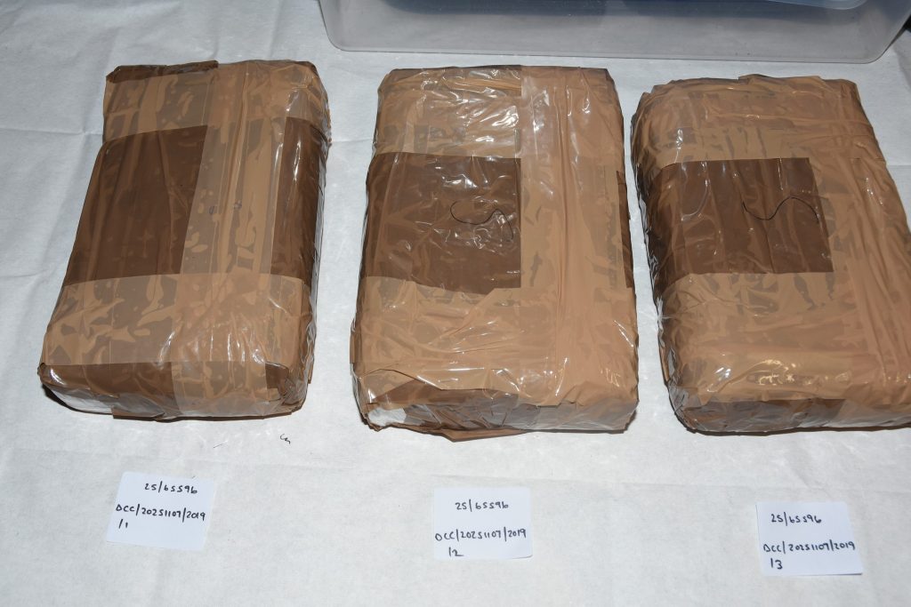 Drug dealer caught with cocaine in a Tesco bag for life before police found £500,000 worth hidden in a pink suitcase in his garden shed - now jailed for over five years.