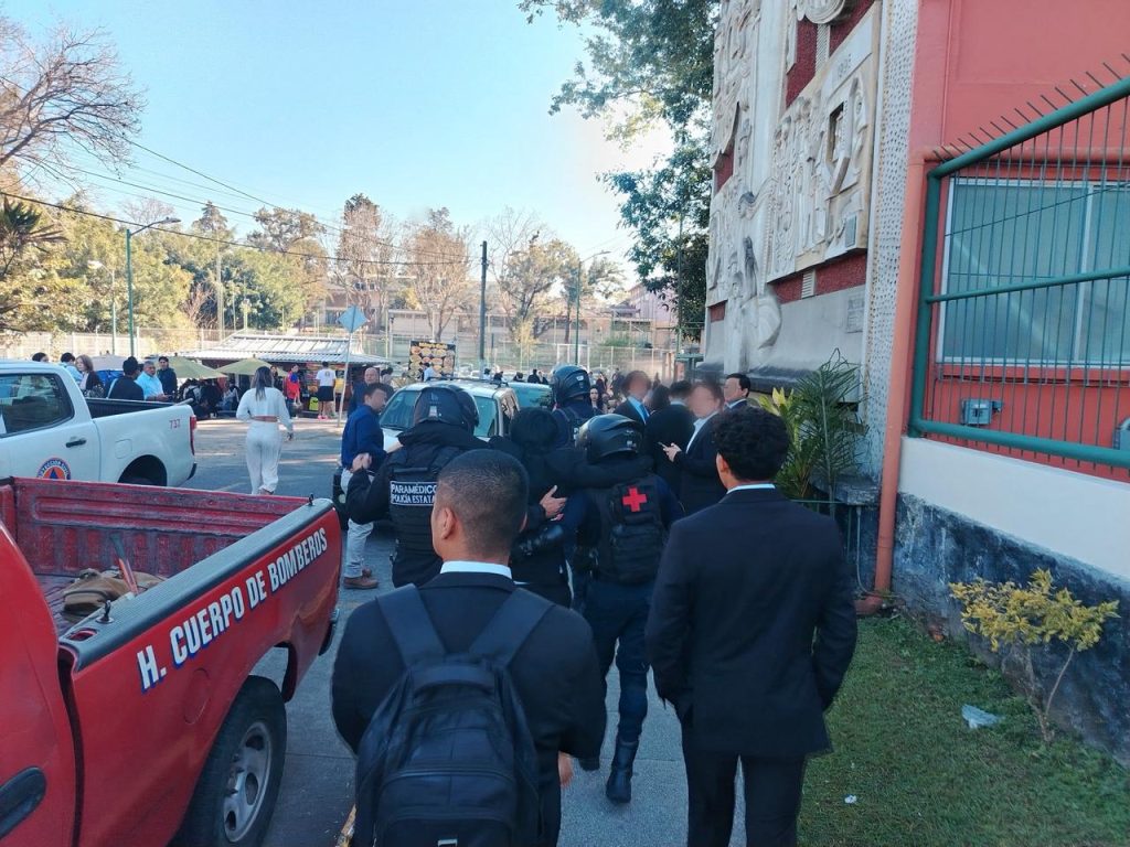 Eighteen students injured after graduation stand collapses at Mexican university - the second platform to fail during a photoshoot in the country in less than a week.