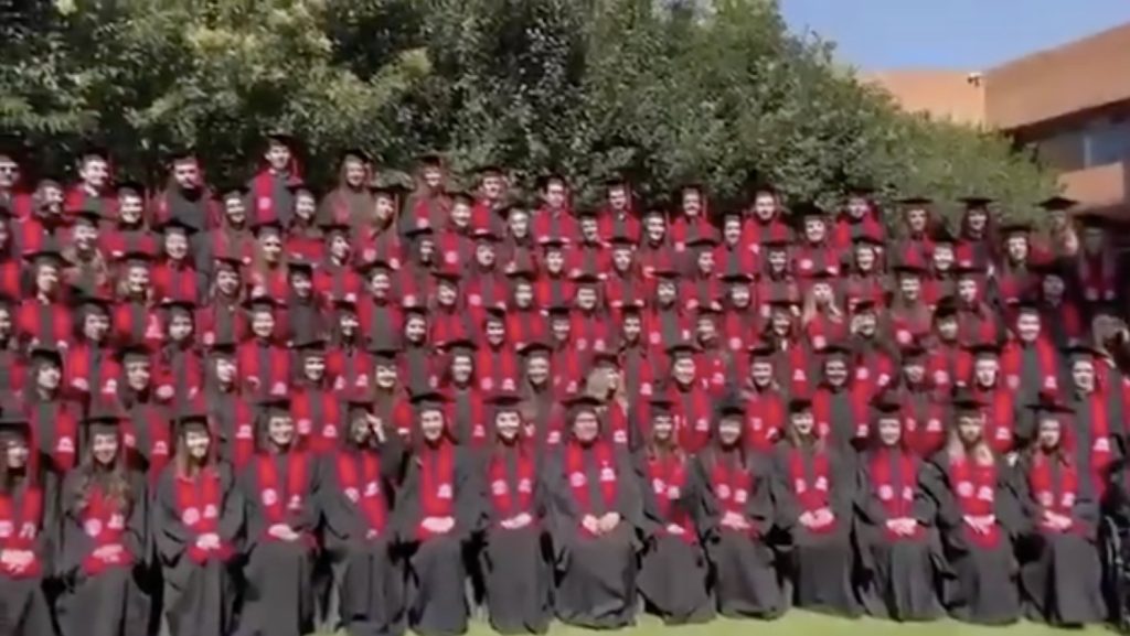 Eighteen students injured after graduation stand collapses at Mexican university - the second platform to fail during a photoshoot in the country in less than a week.