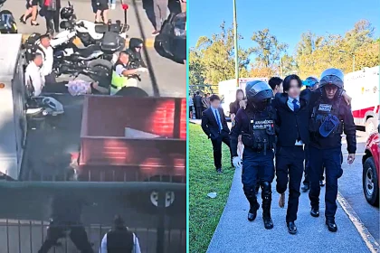 Eighteen students injured after graduation stand collapses at Mexican university - the second platform to fail during a photoshoot in the country in less than a week.