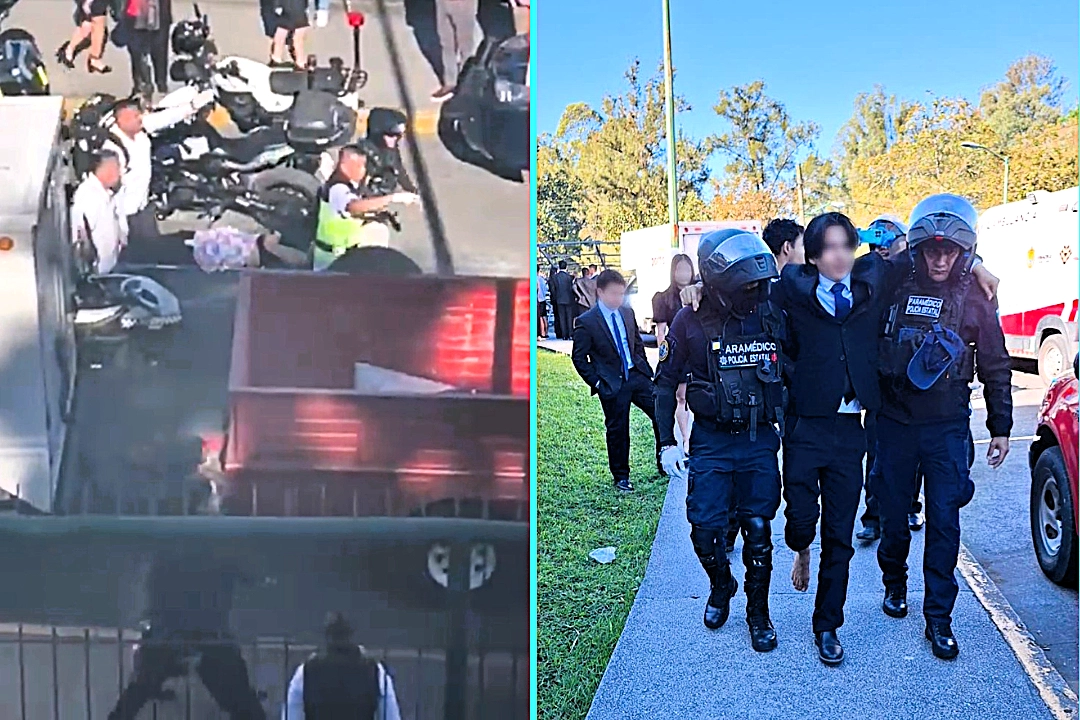 Eighteen students injured after graduation stand collapses at Mexican university - the second platform to fail during a photoshoot in the country in less than a week.