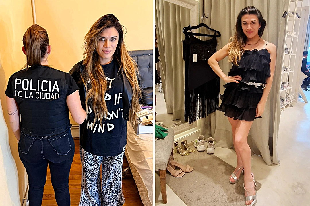 A former Big Brother Argentina contestant has been arrested for allegedly stealing from an American tourist she met at a Buenos Aires nightclub - including his underwear.