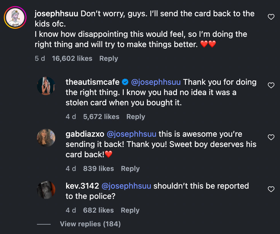 Fuming mum spots her son's stolen one-of-a-kind F1 card listed on eBay for $1,999 after it vanished while being shipped by FedEx - and the thief has now been identified.