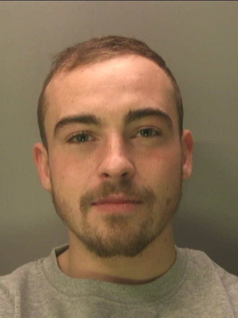 Knife-wielding maniac Jason McDonagh chased down and slashed a victim in an unprovoked attack at Bognor Regis railway station - he has been jailed for four years for the assault.