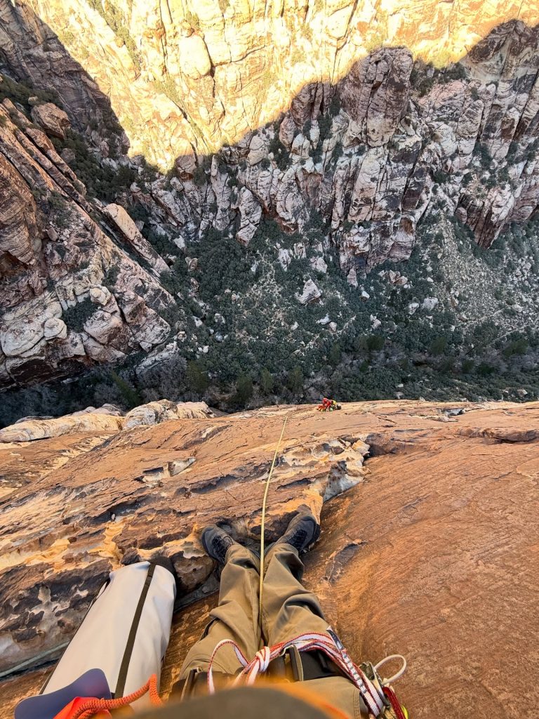Lucky hiker rescued after plunging 50 feet into a canyon in Las Vegas - it took seven hours, a helicopter and specialist climbers to save him from 600 feet up the route.