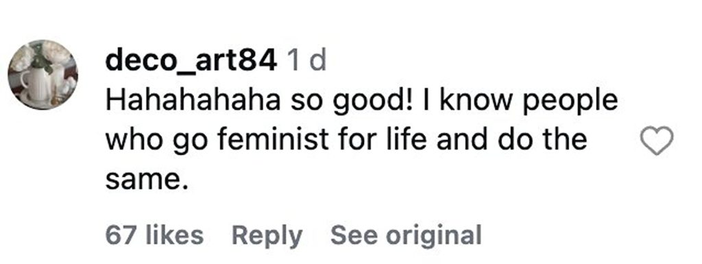 Social media comment on the post A male ally was expelled from a feminist march in Mexico after his ex confronted him over unpaid child support while he was being led on a leash by his new girlfriend.