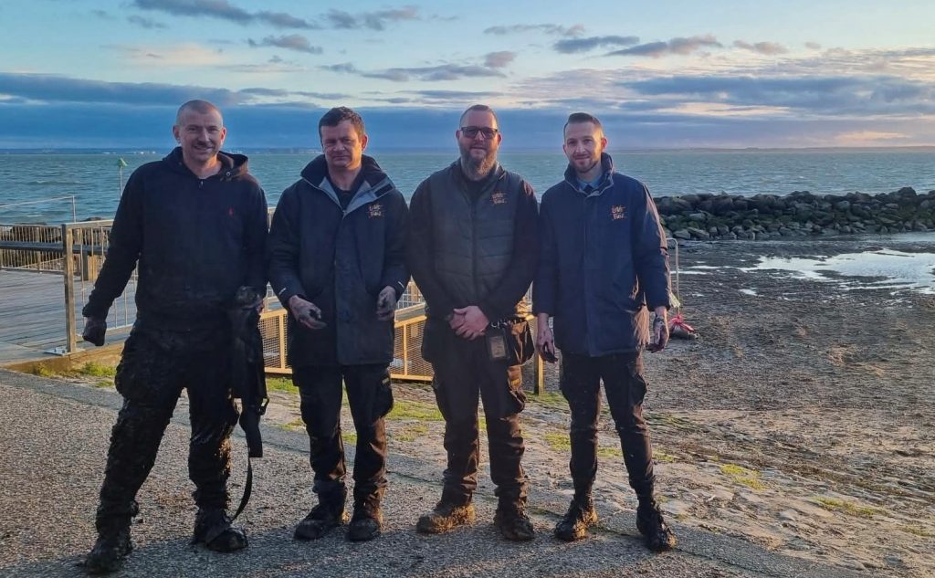 A mum and daughter were dramatically rescued from waist-deep sand at a lagoon in Southend-on-Sea - the council has now closed the site while safety work is carried out.