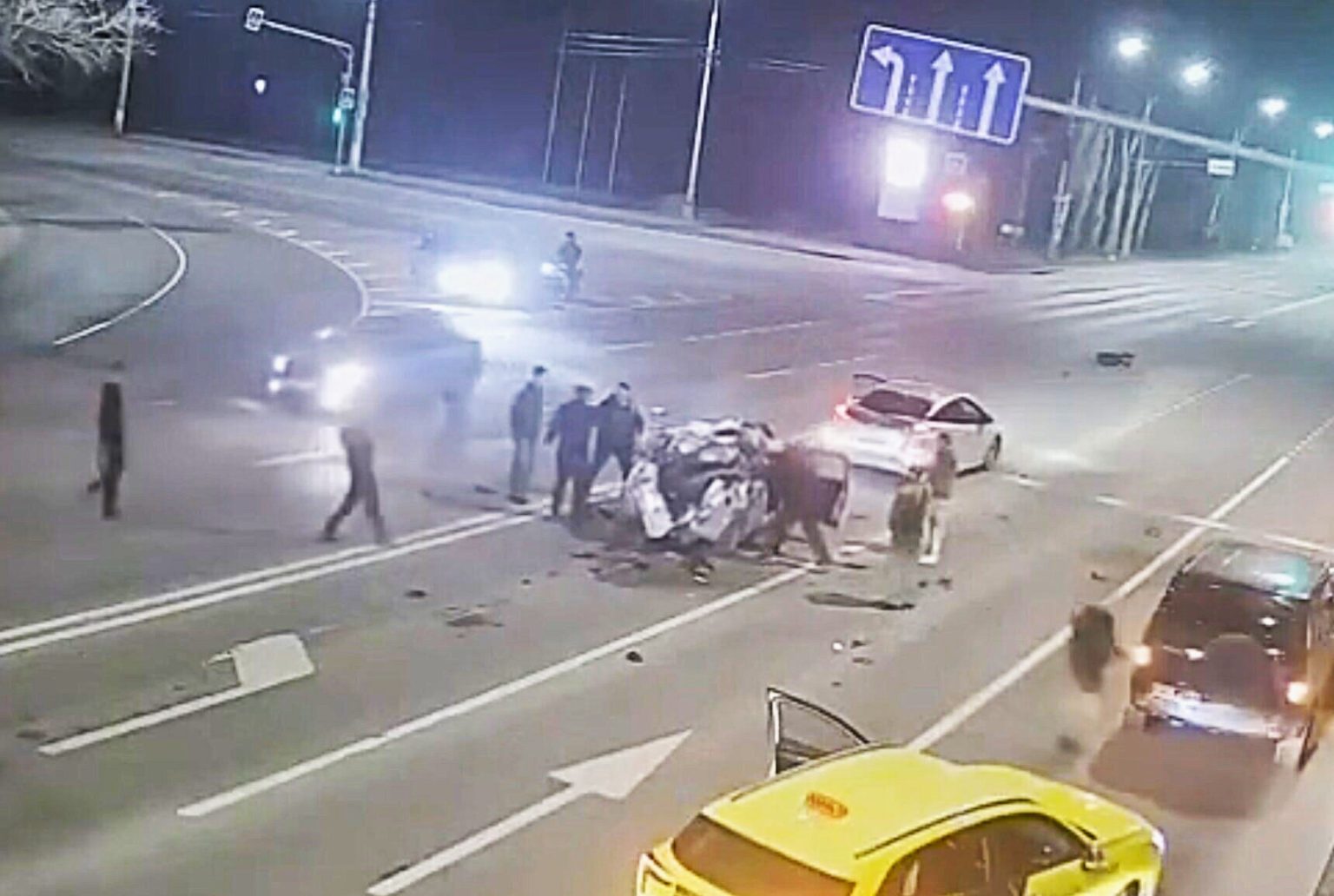 A motorcyclist travelling at 120mph dies in a devastating crash after slamming into a stationary car, with CCTV capturing the fatal high-speed collision in shocking detail