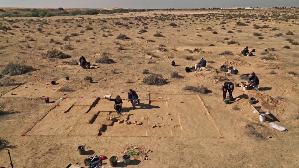 Eight ostrich eggs up to 7,500 years old have been found buried beneath sand dunes in Israel near an ancient campfire - revealing how desert nomads once lived and ate.
