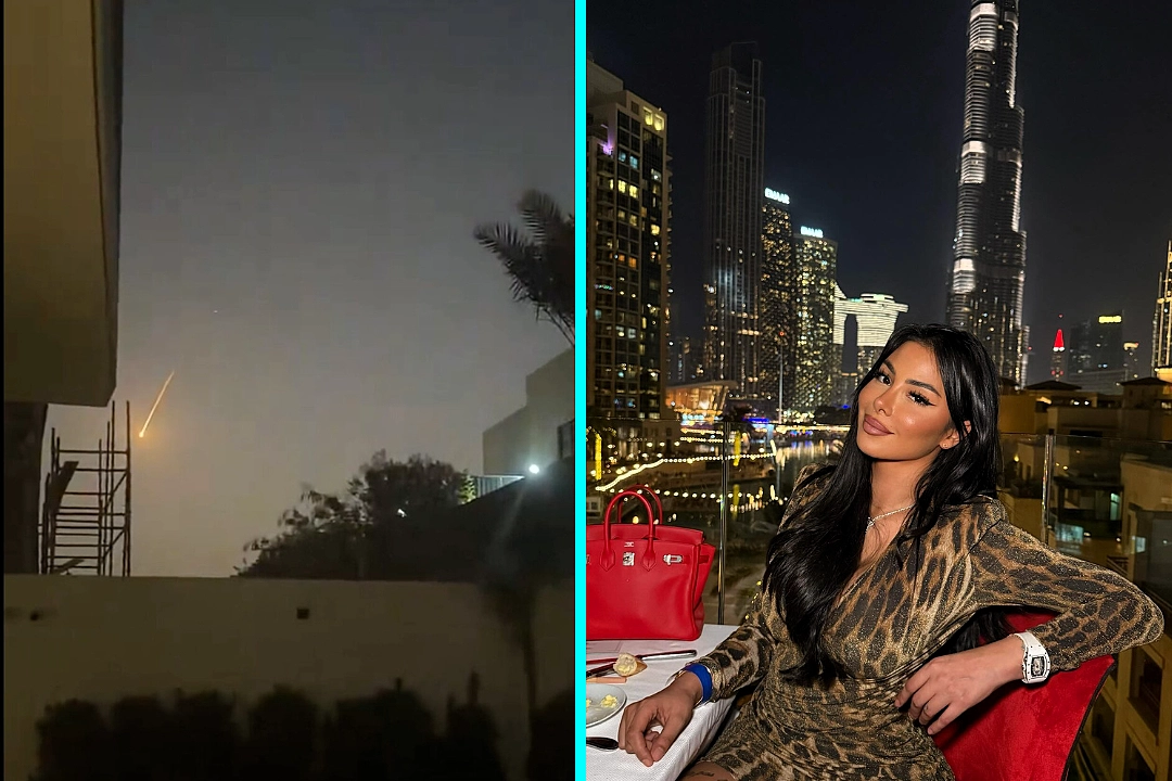 Reality TV star Maeva Ghennam begs France for help as Iranian missiles strike Dubai - but a travel ban from a fight means she is stuck and unable to leave the UAE.