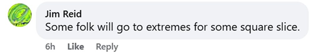 Social media comment on the post of Two masked men caught on camera trying to kick down shop shutters at 4am in Dundee - before asking someone upstairs to open up because they were starving for food.