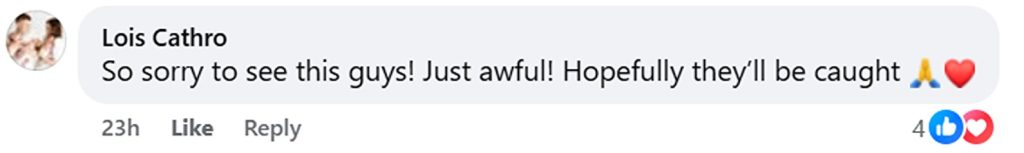 Social media comment on the post of Two masked men caught on camera trying to kick down shop shutters at 4am in Dundee - before asking someone upstairs to open up because they were starving for food.