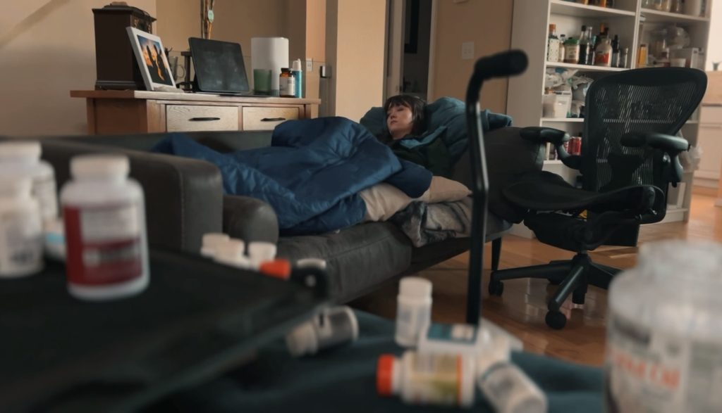 A woman was left wheelchair-bound after a commonly prescribed antibiotic wreaked havoc on her body - and claims doctors dismissed her symptoms as being all in her head.