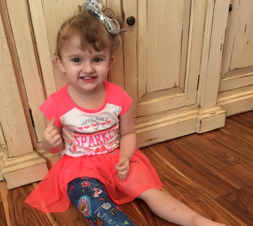 Mum Kendra Larsen was suspected of abusing her baby after doctors found unexplained fractures - but her daughter Hadley has a rare brittle bone condition causing 148 breaks.