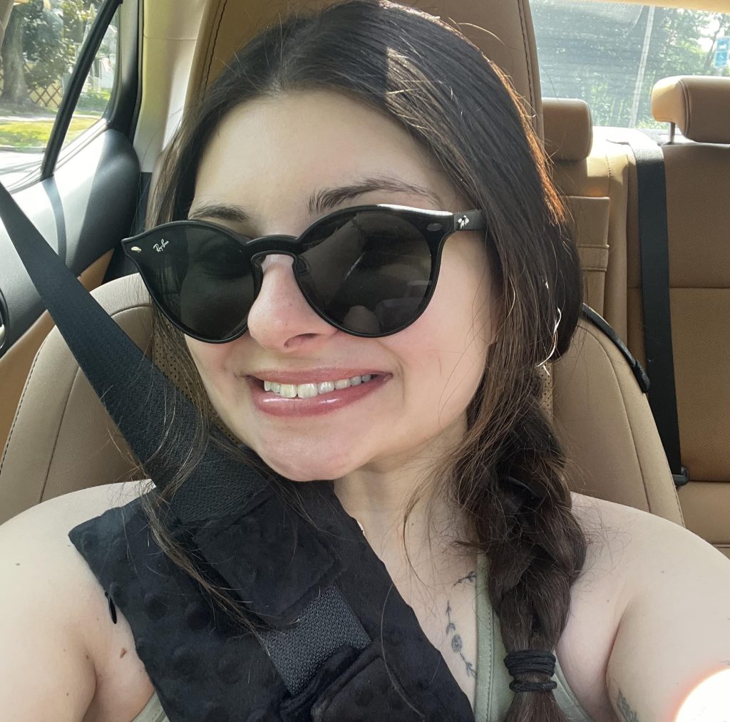 A 27-year-old woman ignored bloating and blood in her stool - only to be diagnosed with stage four colon cancer that cost her both ovaries and her chance of having children.