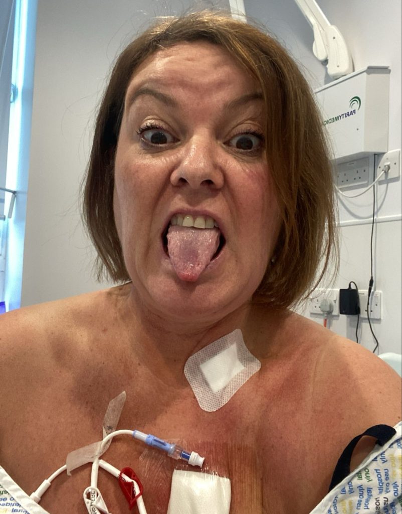 Gail Redpath thought her symptoms were menopause but a golf ball-sized lump revealed rare terminal cancer. Now she is defying her months-to-live diagnosis with chemotherapy.