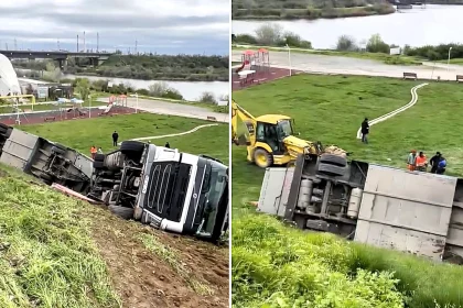 A lorry carrying 288 sheep overturned in Romania, killing 160 animals - with only 128 survivors rescued and returned to the farm under veterinary care.