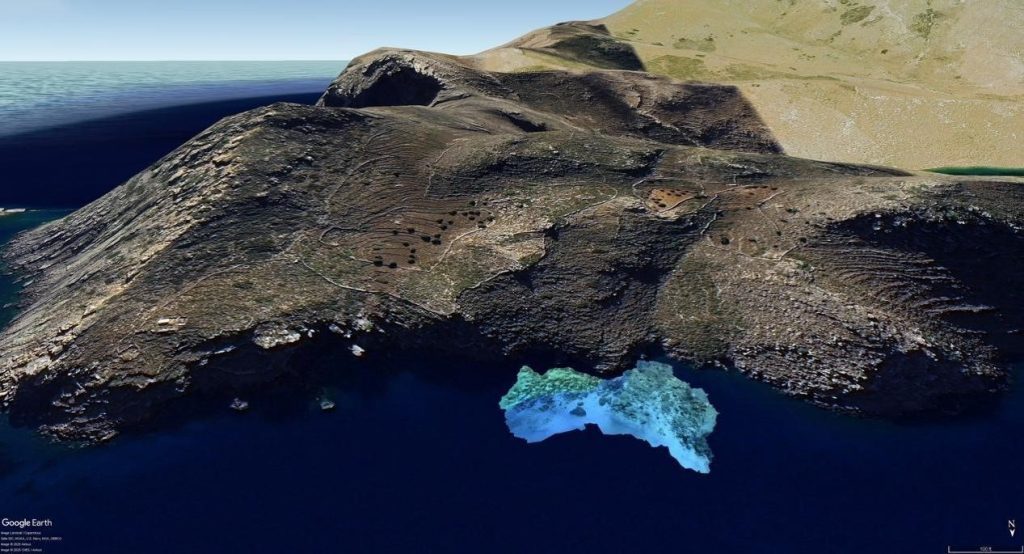 A shipwreck graveyard spanning more than 2,600 years has been discovered off a Greek island - with five ancient wrecks and dozens of artefacts found buried beneath the sea.