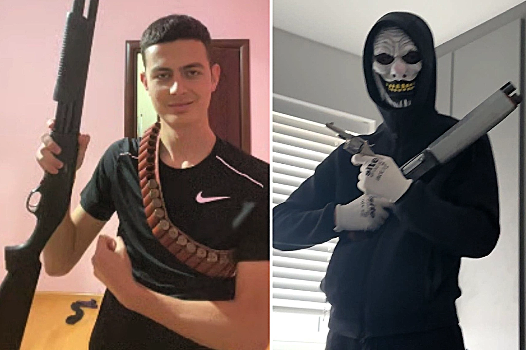 Teen drug dealer Henri Nikolli jailed after trying to smuggle a handgun disguised as a canine training kit to his parents' home - police found an arsenal of weapons inside.