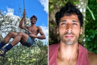 An experienced Brazilian climber fell 260ft to his death after his safety rope detached from a rock face, with his partner watching helplessly as he plunged below.