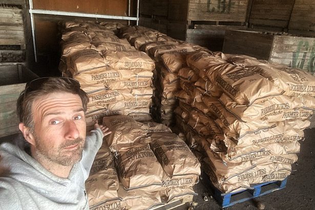 A Cambridgeshire farmer is racing to donate 12 tonnes of potatoes to food banks after a fish and chip shop cancelled his order at the last minute, leaving him with rotting stock.
