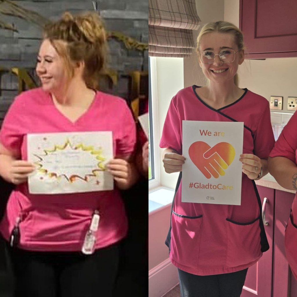 A woman who was humiliated after getting stuck on a fairground ride because she was too big has shed 11 stone and now wears a size eight - but friends no longer recognise her.