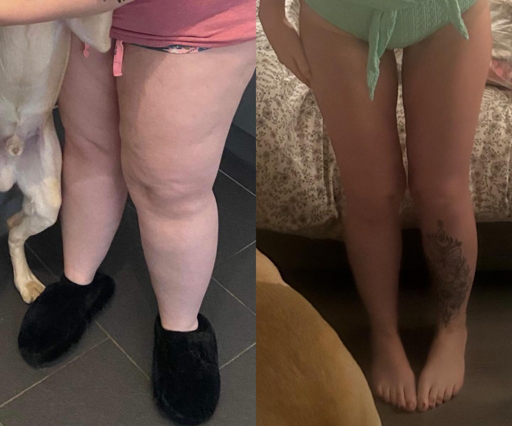 A woman who was humiliated after getting stuck on a fairground ride because she was too big has shed 11 stone and now wears a size eight - but friends no longer recognise her.