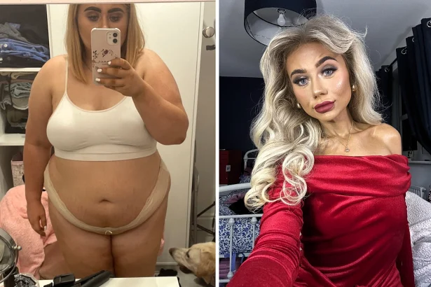 A woman who was humiliated after getting stuck on a fairground ride because she was too big has shed 11 stone and now wears a size eight - but friends no longer recognise her.