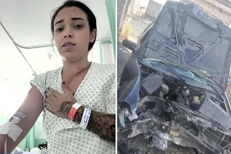 Brazilian influencer Jhenifer Estevam survived a horror crash into two homes after allegedly fleeing police, with cocaine and marijuana found in the wreckage of her car.