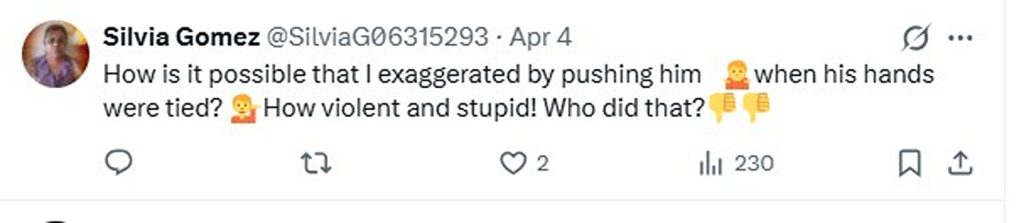 Social media comment on the post of Actor playing Jesus shoved to the ground by angry disciple during Easter parade in Mexico - performer landed with hands tied and needed medical treatment from paramedics.