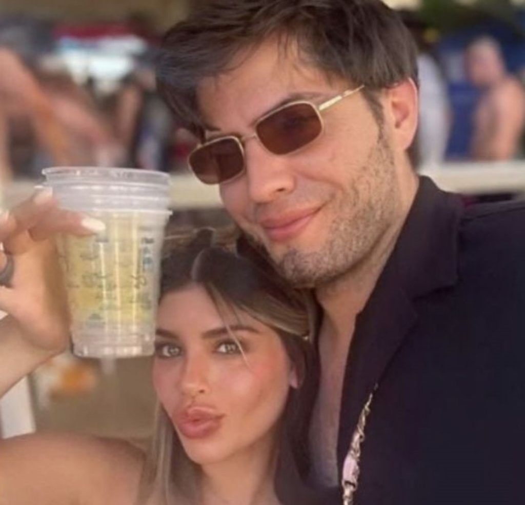 The husband of murdered beauty queen Carolina Flores Gomez allegedly told police he tried to breastfeed their baby from her body after she was shot dead.