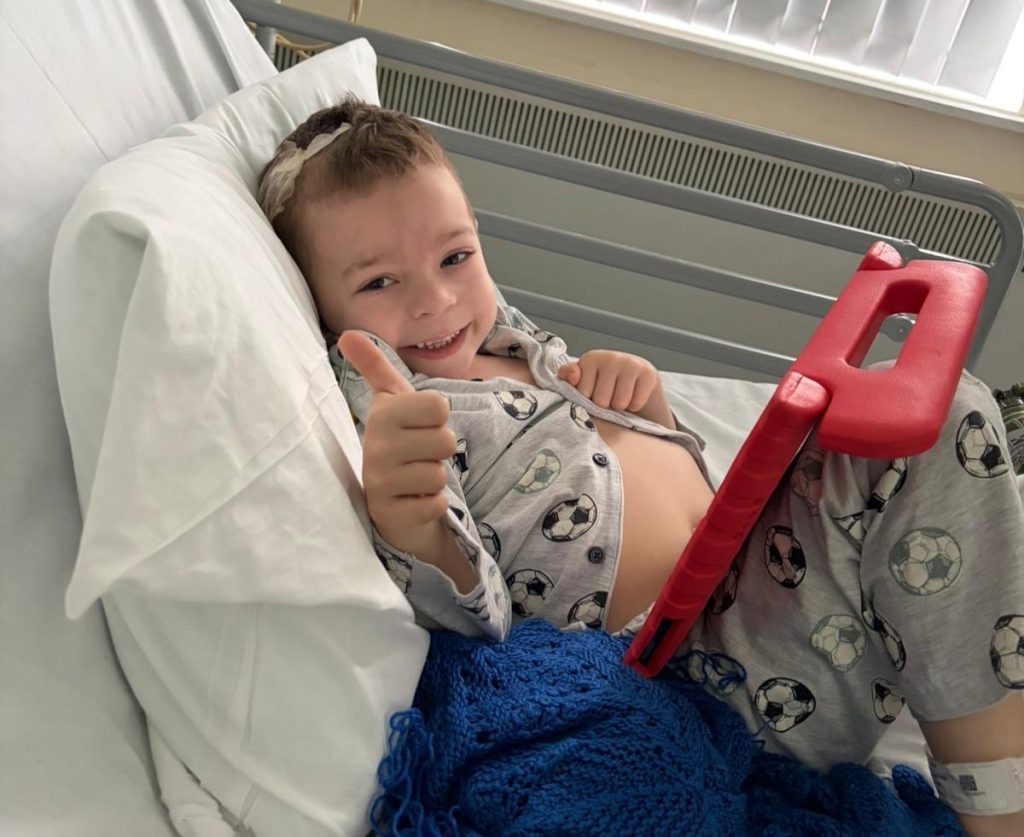 Four-year-old Finley's brain tumour was dismissed as iron deficiency before emergency surgery saved his life - mum Courtney shares their heartbreaking hospital journey.