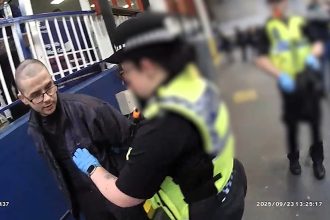 A sex offender was jailed after a train passenger spotted him watching child abuse videos on his phone, leading police to uncover nearly 200 indecent images on his device.