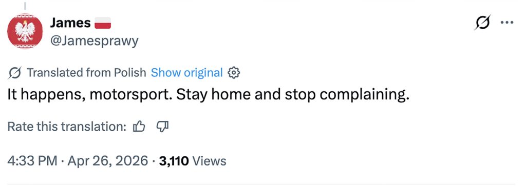 A runaway speedway motorcycle flew over a safety barrier and nearly hit spectators in Poland after a 16-year-old rider lost control, with fans scrambling to avoid the airborne bike.