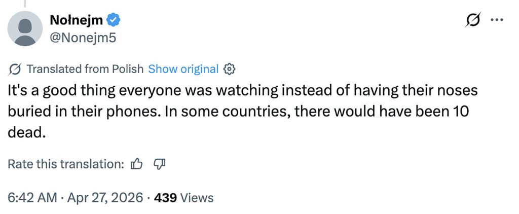 A runaway speedway motorcycle flew over a safety barrier and nearly hit spectators in Poland after a 16-year-old rider lost control, with fans scrambling to avoid the airborne bike.