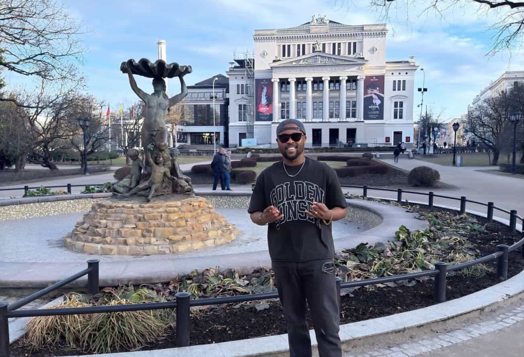 Joseph being refused service at European supermarket by a racism store owner.