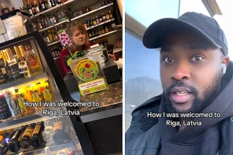 Joseph being refused service at European supermarket by a racism store owner.