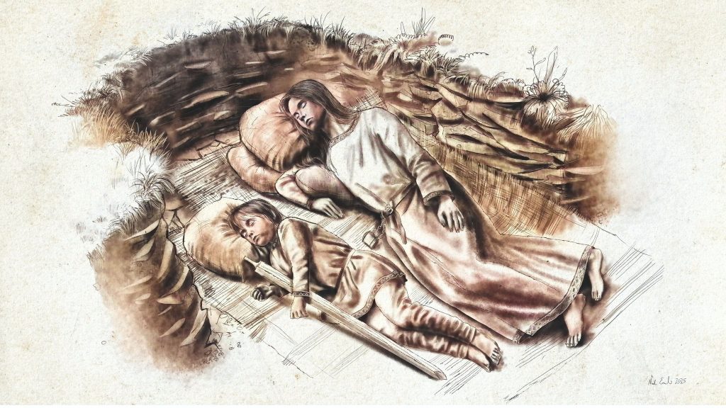 DNA tests have confirmed two Anglo-Saxon children buried side by side 1,500 years ago were siblings, with the girl carefully positioned facing her younger brother in a touching farewell.