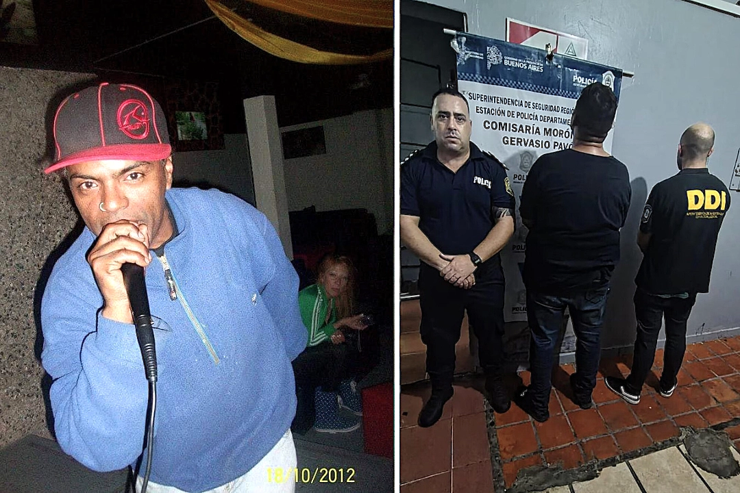 Two men have been arrested after a pioneering rapper was found buried in a septic tank at his home, with police investigating a suspected robbery turned deadly.