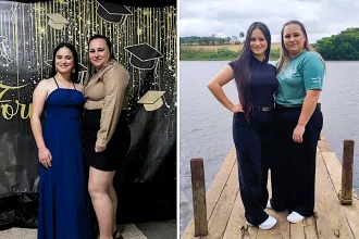 A man allegedly shot his ex-partner Tatiane and her daughter Erika dead before turning the gun on himself. Police believe he was bitter over the break-up in Passos Maia, Brazil.