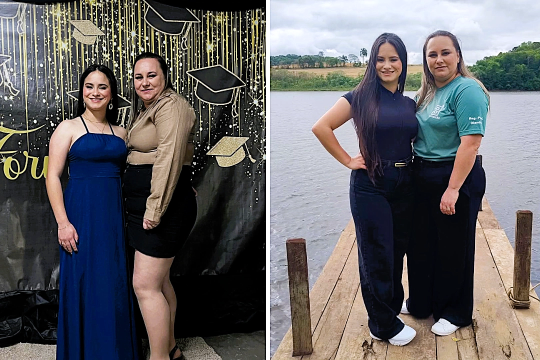 A man allegedly shot his ex-partner Tatiane and her daughter Erika dead before turning the gun on himself. Police believe he was bitter over the break-up in Passos Maia, Brazil.