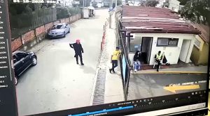 Two crew members were stabbed to death on the set of a popular Colombian TV series in Bogotá when a knife-wielding man launched a random frenzied attack before being killed himself.