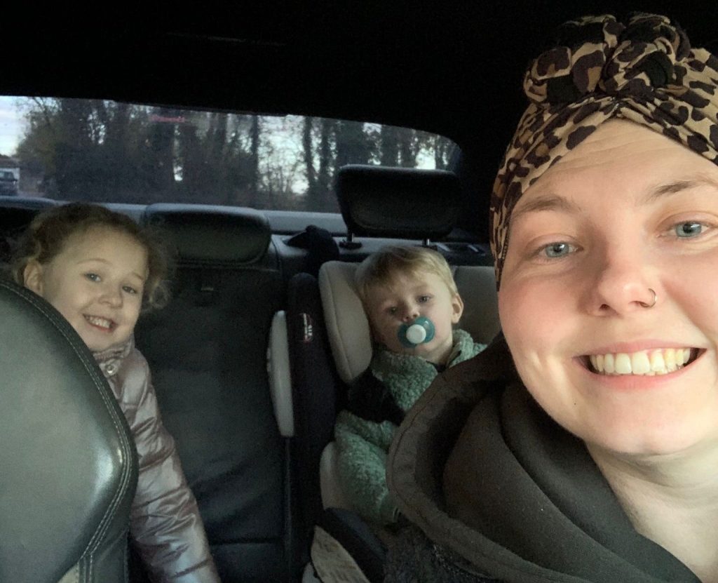 A mum diagnosed with colon cancer says doctors dismissed her early warning signs as piles after giving birth - and is now urging others to push for answers if something feels wrong.