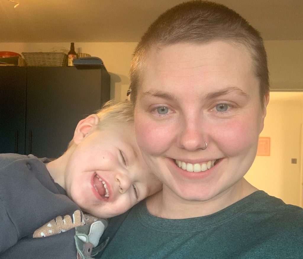 A mum diagnosed with colon cancer says doctors dismissed her early warning signs as piles after giving birth - and is now urging others to push for answers if something feels wrong.