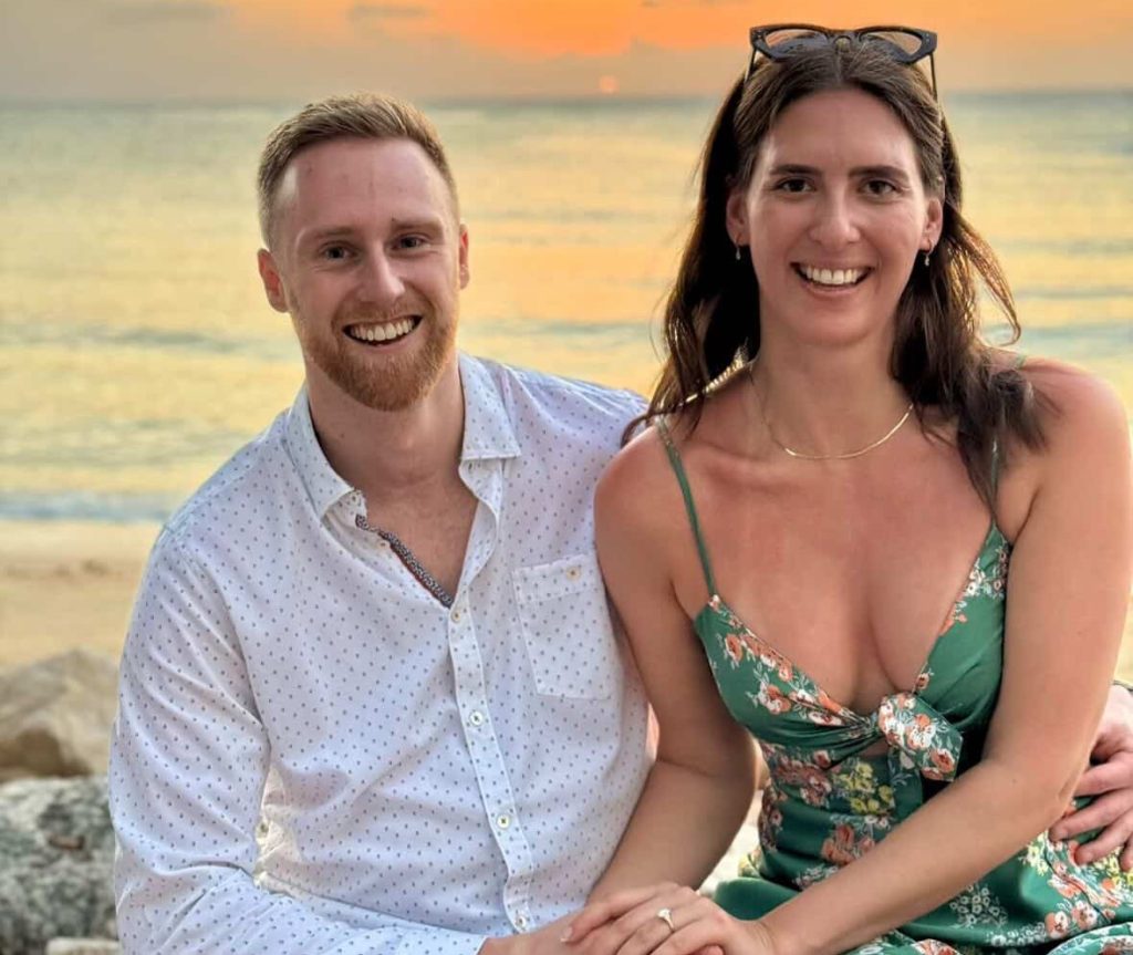 A man paralysed in a horror cycling crash just six weeks after meeting his girlfriend on a dating app has revealed she never left his side - and they are now engaged.